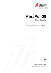 Struers AbraPol-30 Mode D'emploi
