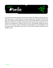 Razer Mamba Mode D'emploi