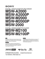 Sony MSW-M2100 Mode D'emploi