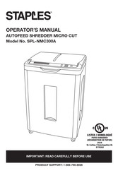 Staples SPL-NMC300A Manuel D'opération