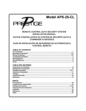 Prestige APS-25-CL Mode D'emploi