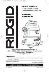 RIDGID WD1450EX1 Mode D'emploi