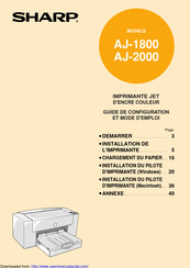 Sharp AJ-1800 Mode D'emploi