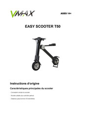VMAX EASY SCOOTER T50 Mode D'emploi
