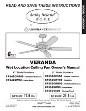Luminance Brands Kathy Ireland Home CF552ORB00 Manuel Du Propriétaire