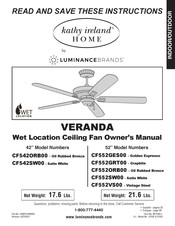 Luminance Brands Kathy Ireland Home CF552GRT00 Manuel Du Propriétaire