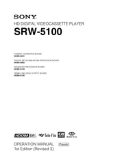 Sony SRW-5100 Mode D'emploi