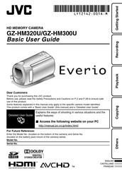 JVC Everio GZ-HM320U Mode D'emploi