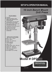 General International DP2002 Mode D'emploi