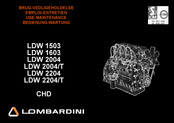 Lombardini LDW 1503 Mode D'emploi