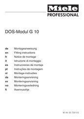 Miele professional DOS-Modul G 10 Notice De Montage