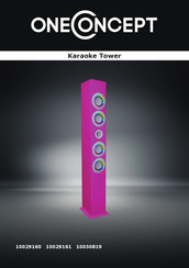 oneConcept Karaoke Tower Mode D'emploi