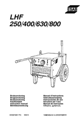 ESAB LHF250 Manuel D'instructions