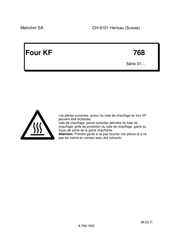 Metrohm KF 768 Mode D'emploi