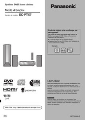 Panasonic SC-PTX7 Mode D'emploi