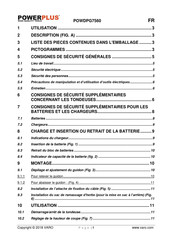 Powerplus POWDPG7560 Mode D'emploi