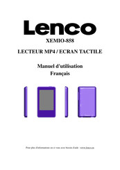 Lenco XEMIO-858 Manuel D'utilisation