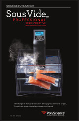 PolyScience PROFESSIONAL CREATIVE SousVide Série Guide De L'utilisateur