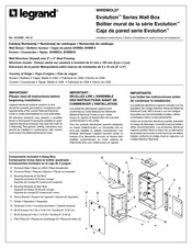 LEGRAND Wiremold Evolution Série Notice D'installation