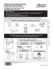 American Standard VorMax Plus Instructions D'installation Et D'entretien