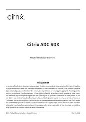 Citrix ADC SDX 8600 Mode D'emploi