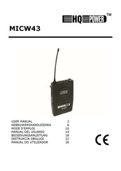 HQ Power MICW40 Mode D'emploi