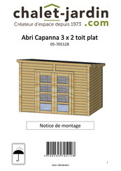 Chalet-Jardin Abri Capanna 3x2 toit plat Notice De Montage