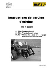 matev 131 7510 Traduction Des Instructions De Service D'origine