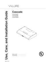 Valore Cascade VCA-E30AB Guide D'utilisation, D'entretien Et D'installation