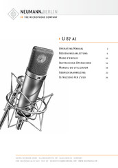 Neumann.Berlin U 87 ai Mode D'emploi