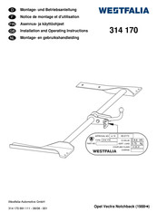 Westfalia 314 170 Notice De Montage Et D'utilisation