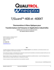 Qualitrol neoptix T/Guard 408XT Manuel D'utilisation