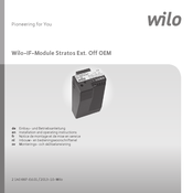 Wilo IF-Module Stratos Ext. Off OEM Notice De Montage Et De Mise En Service