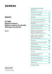 Siemens SIMATIC ET 200S Manuel