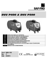 Saf-Fro DVU P400 Instructions D'emploi Et D'entretien