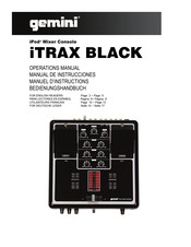 Gemini iTRAX BLACK Manuel D'instructions