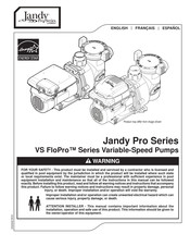 Zodiac Jandy Pro Série VS FloPro Manuel De Fonctionnement Et D'installation
