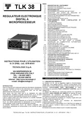 Tecnologic TLK 38 Instructions Pour L'utilisation