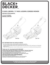 Black & Decker EM1700 Mode D'emploi