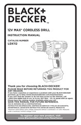 Black & Decker LDX112 Mode D'emploi