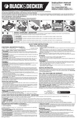 Black & Decker MTD100 Manuel D'instructions