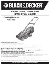 Black & Decker CM1640 Guide D'utilisation