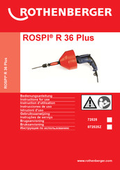 Rothenberger ROSPI R 36 Plus Instructions D'utilisation