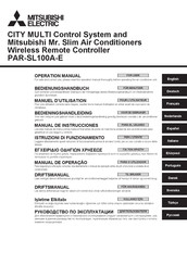 Mitsubishi PAR-SL100A-E Manuel D'utilisation