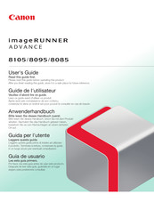 Canon imageRUNNER ADVANCE 8105 Guide De L'utilisateur