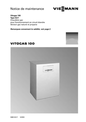 Viessmann Vitogas 100 GU1 Manuel De Maintenance