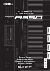 Yamaha PSR-A350 Manuel D'instructions