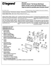 LEGRAND Wiremold Evolution Série Notice D'installation
