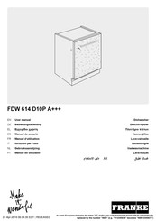 Franke FDW 614 D10P A+++ Manuel D'utilisation