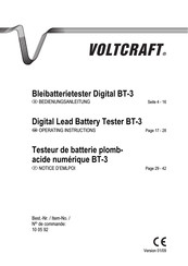Voltcraft BT-3 Notice D'emploi